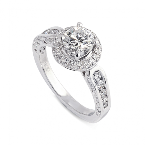 1.66CT Diamond Halo Ring