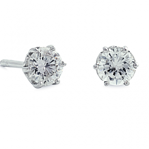 0.75CT Diamond Stud Earrings - Petals Collection